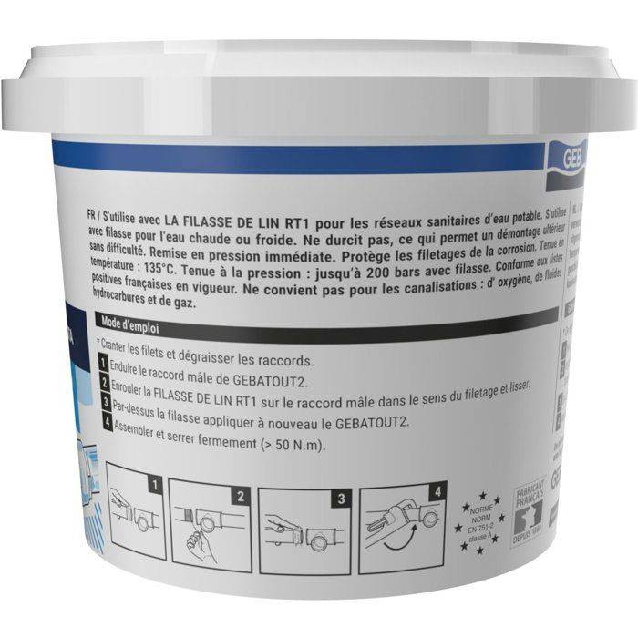 GEB Gebatout 2 Voegmiddel - Geschikt voor Drinkwater - 500 g Tub-4
