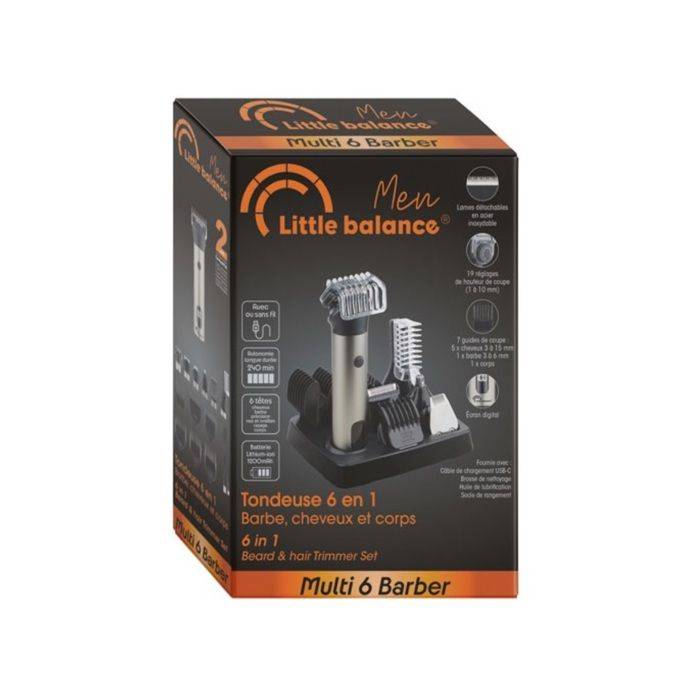 LITTLE BALANCE Multi-Groomer - 6-in-1 - 240 min - 6 koppen - RVS-2
