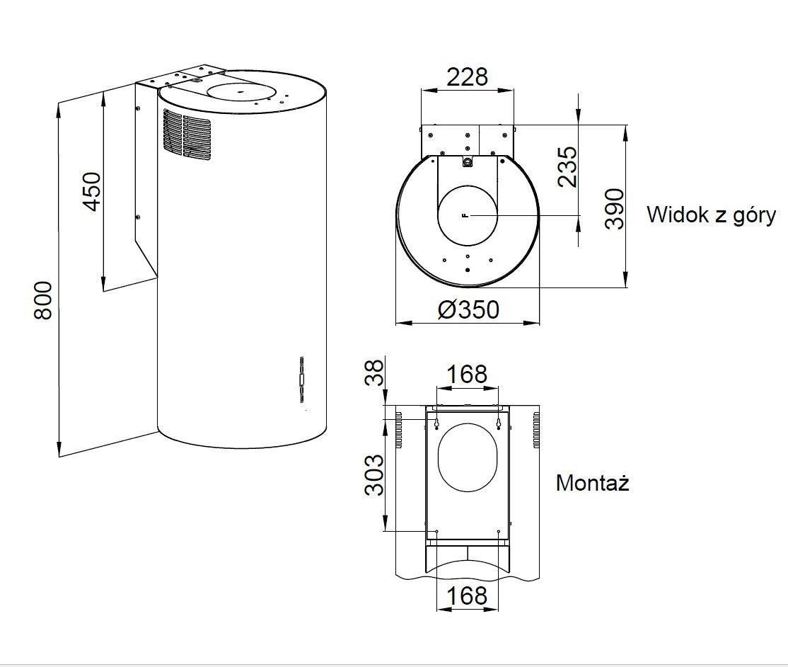 MAAN Elba2 W835 Zwarte Afzuigkap OELBW835J4KS.S3CZ.MC_EO-0