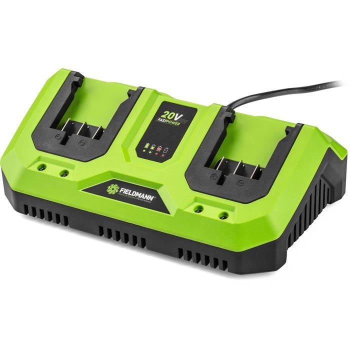 FIELDMANN Dubbele Oplader voor 20V Accu's - Laadt 2Ah in 60 Min-0