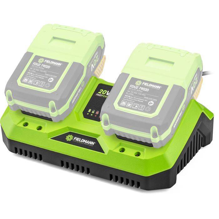 FIELDMANN Dubbele Oplader voor 20V Accu's - Laadt 2Ah in 60 Min-4