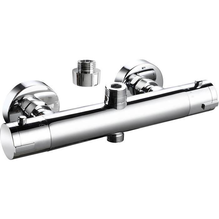 ROUSSEAU LOONA Thermostatische Douchmengkraan - Chroom - Antiscald Bescherming-0