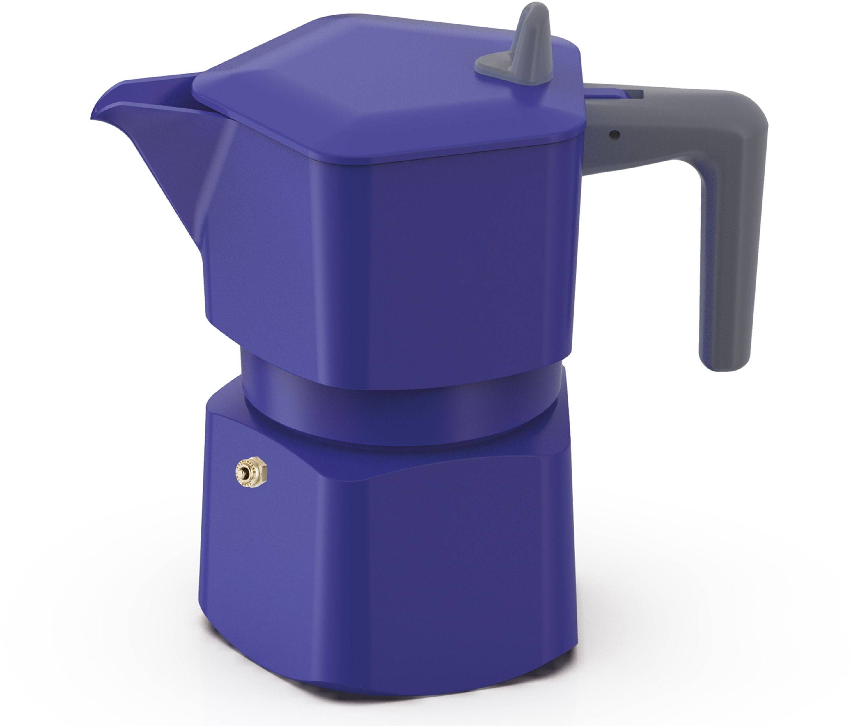PEZZETTI Italiaanse Koffiemaker PENTAEXPRESS Aluminium 3 kopjes Blauw-2