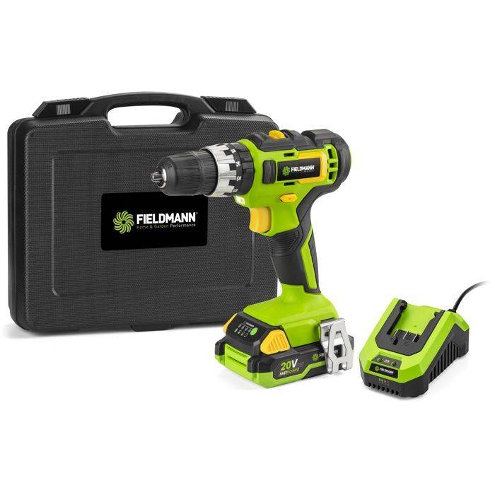 FIELDMANN Accu Klopboor - 20V - 2Ah Accu - 35 Nm - Snellader Inclusief-0