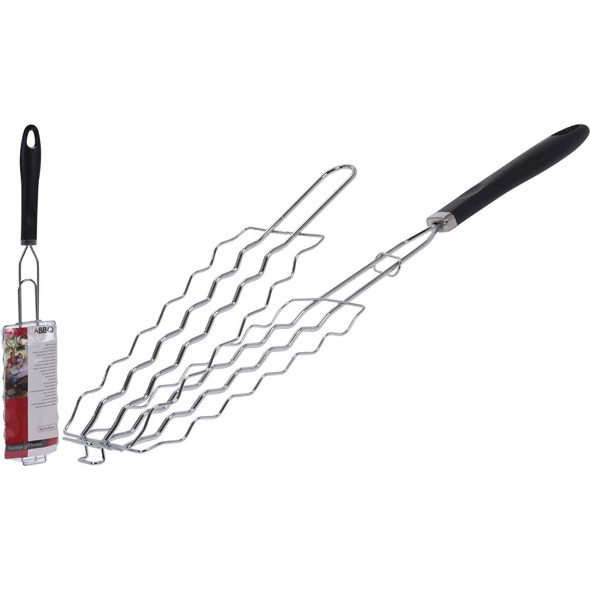 Bbq worsten grill chrome zwart voor 87192028752708719202875270-0