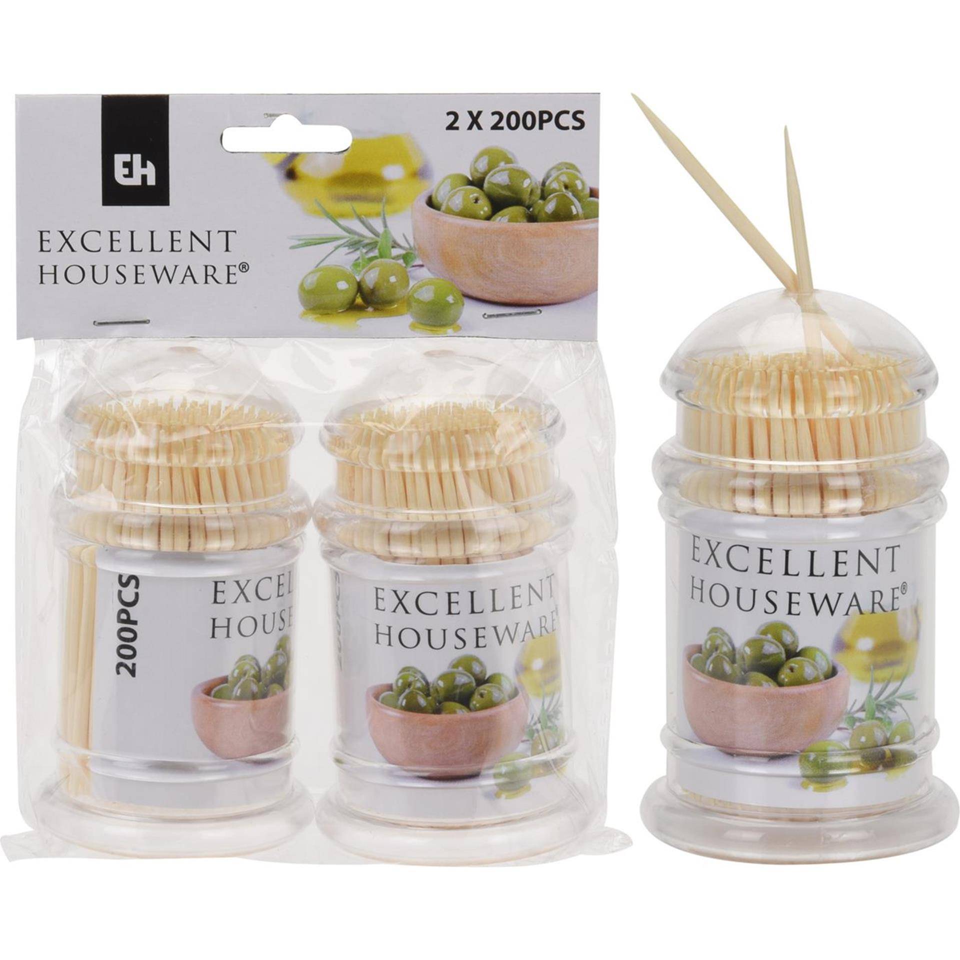 Excellent houseware cocktailprikkerset 2x200 stuks 87192021057428719202105742-0