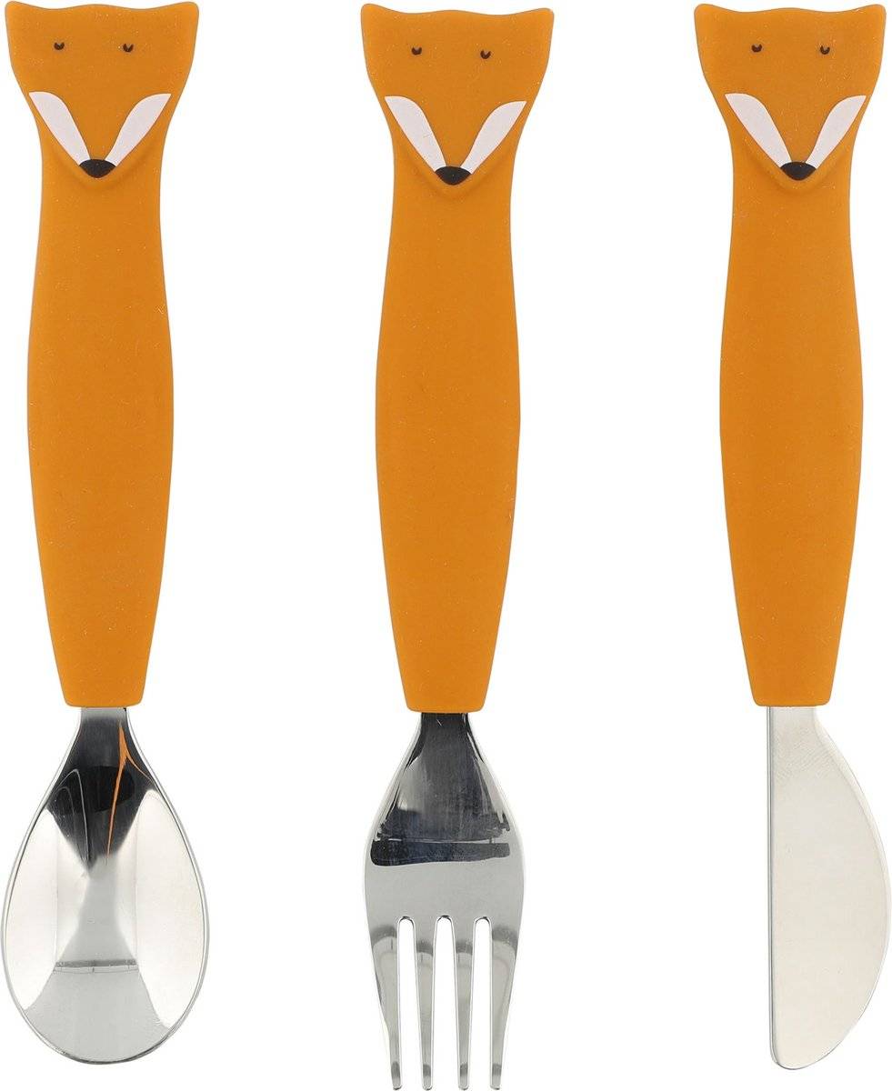 Trixie siliconen eetset - mr. fox, 3st. 54008589644895400858964489-0