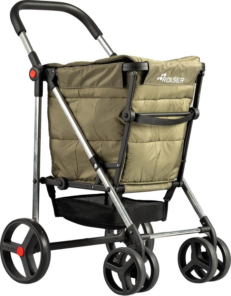 Rolser boodschappentrolley basket polar 4b - kaki 84208120078378420812007837-0