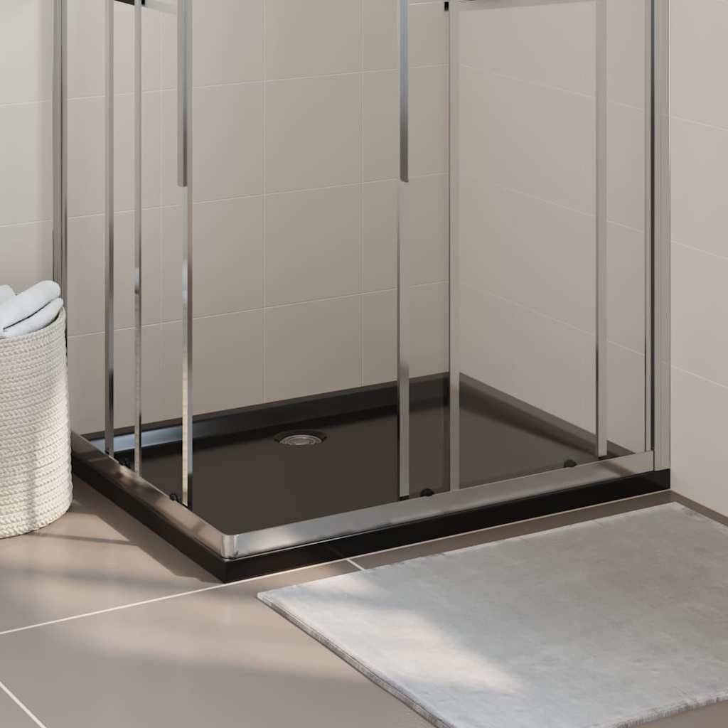 Vidaxl douchebak rechthoekig 80x100 cm abs zwart 87202862061408720286206140