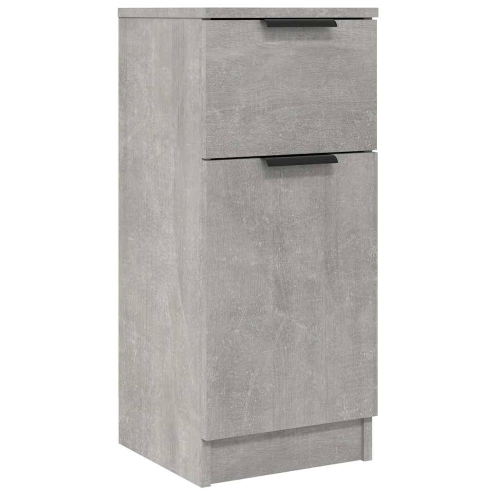 vidaXL - Dressoir - 30x30x70 - cm - bewerkt - hout - betongrijs-0