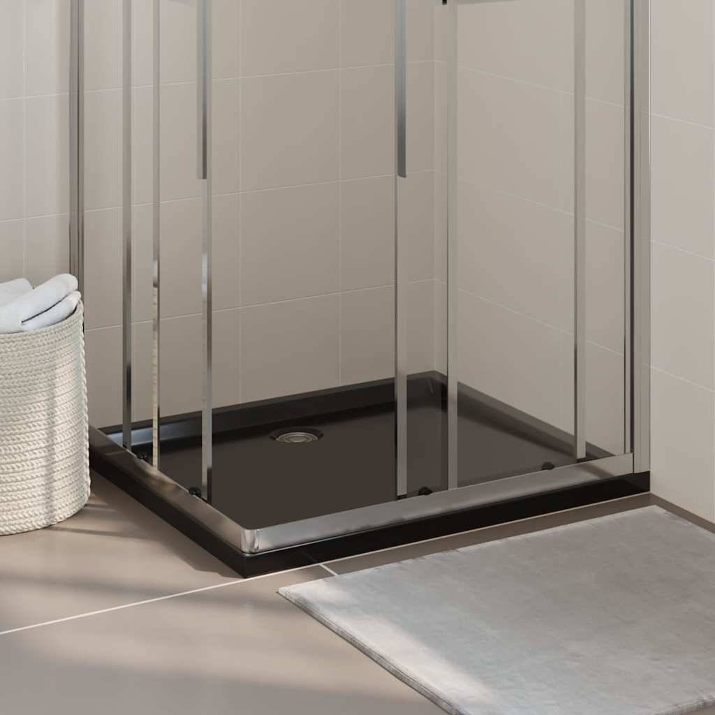 Vidaxl douchebak rechthoekig 80x90 cm abs zwart 87202862061958720286206195