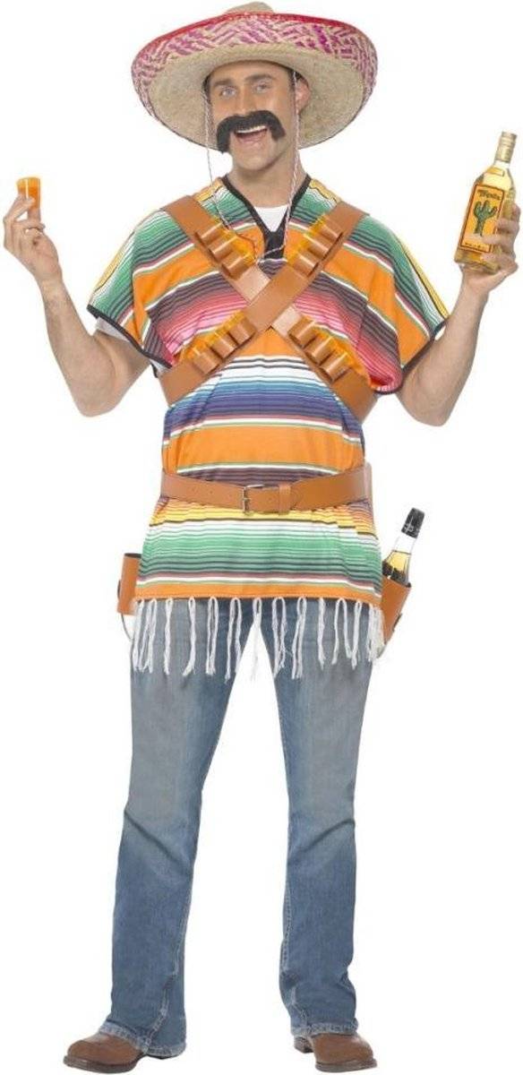 Smiffys - tequila shooter guy kostuum - multicolours groen one size 50205702923345020570292334-0