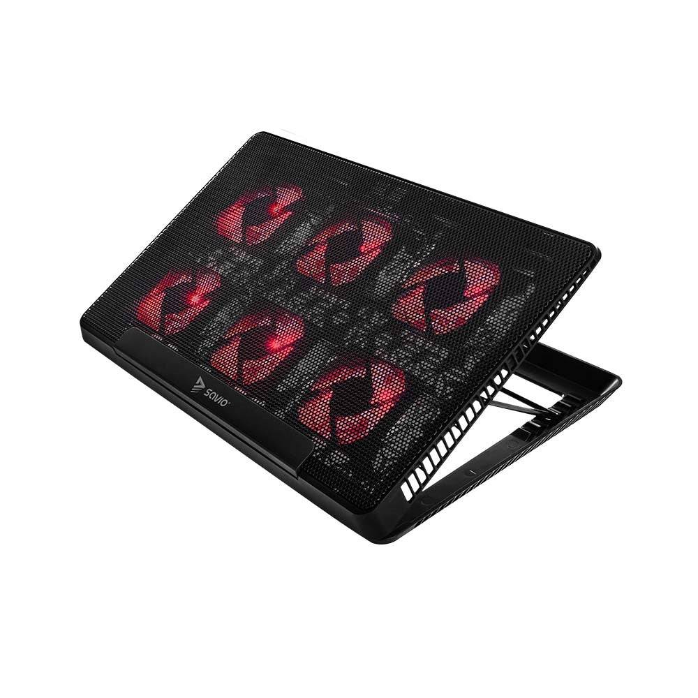 SAVIO COS-01 Laptop Koelpad 17,3 inch 6 Verlichte Ventilatoren 2000 RPM-0