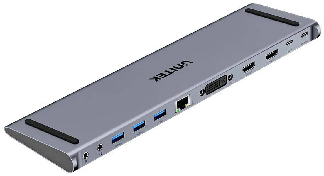 Stacja dokująca Unitek USB-C z DisplayLink 4K | 4K@30Hz | 5Gbps | PD 100W-0