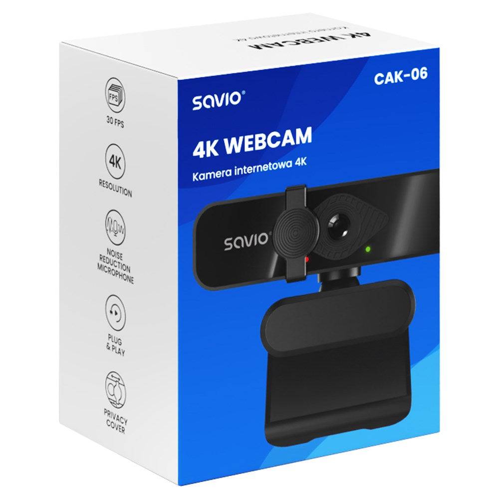 Savio CAK-06 Webcam 3840 x 2160 pixels USB Zwart-4