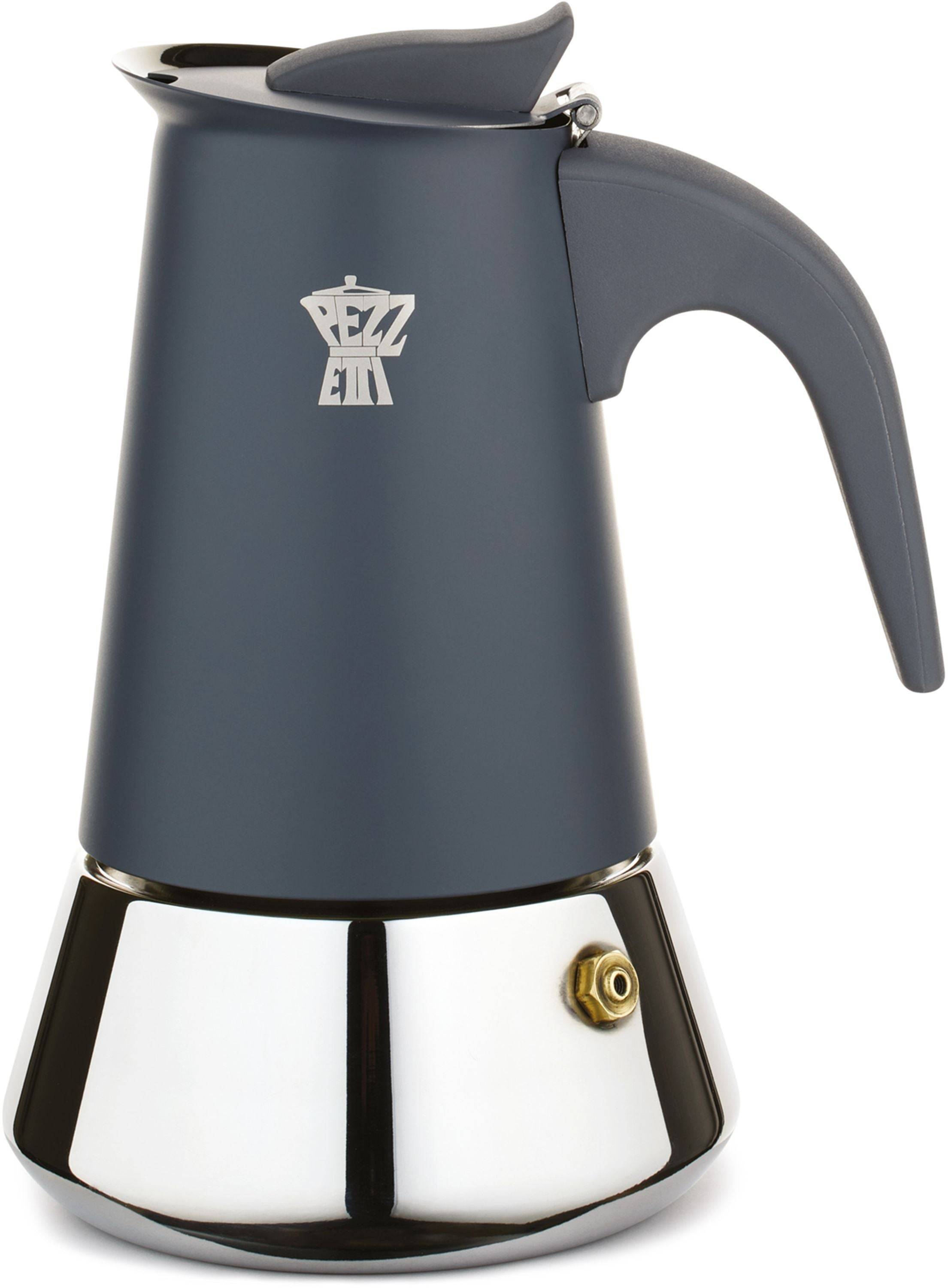 PEZZETTI Italiaanse Koffiemaker STEELEXPRESS RVS 10 kopjes Blauw-0
