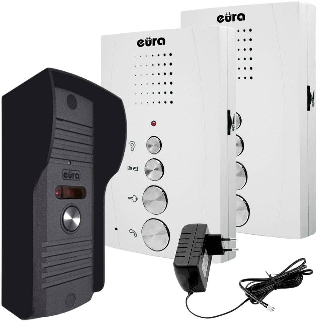 INTERCOM 'EURA' ADP-51A3 'DIFESA' - 1-familie 2 Huisstations Intercom Wit-0