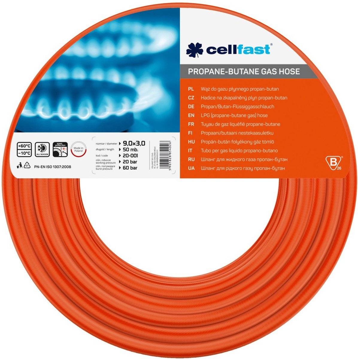 Cellfast - lpg-gasslang 9x2,5 mm - lengte 25 m 59075535073815907553507381-0
