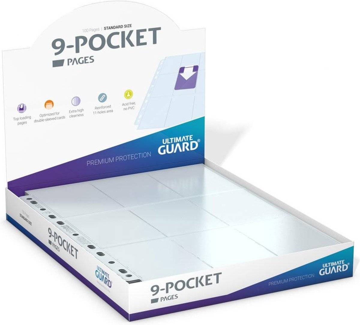 Ultimate guard 9-pocket pages top-loading (100) - transparent 40561330115184056133011518-0