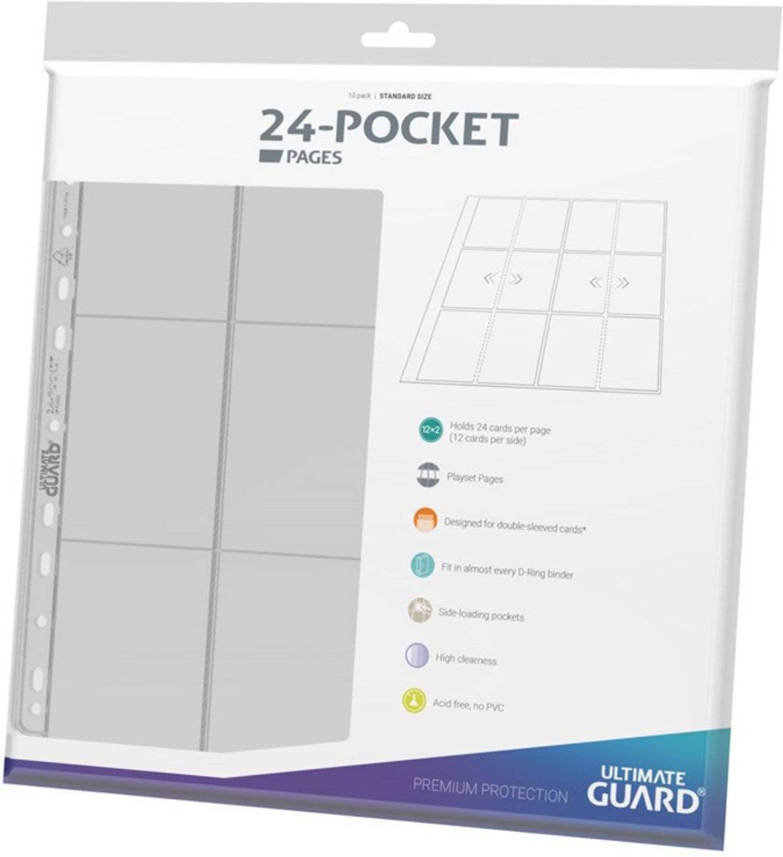 Ultimate guard 24-pocket quadrow pages side-loading (10) - transparent 40561330237574056133023757-0