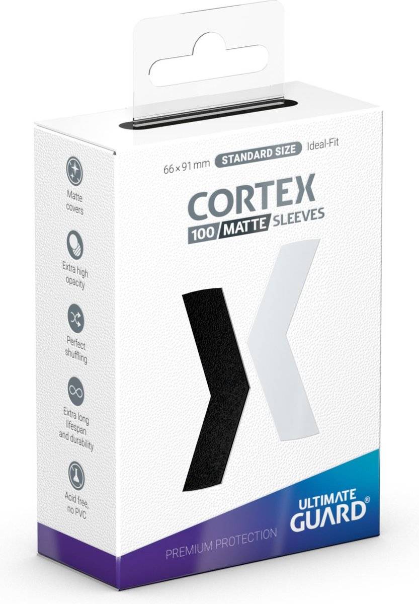 Ultimate guard cortex sleeves matte standard size (100) - black 40561330185554056133018555-0