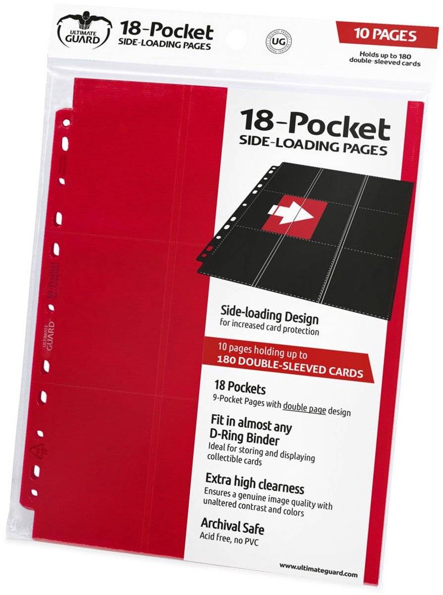 Ultimate guard 18-pocket pages side-loading (10) - red 42602500783964260250078396-0
