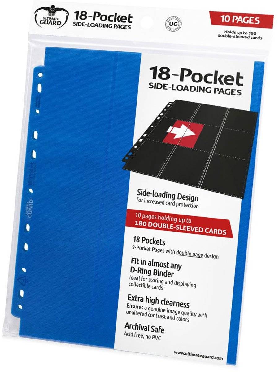 Ultimate guard 18-pocket pages side-loading (10) - blue 42602500783894260250078389-0