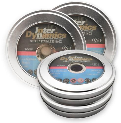 Interdynamics inter dynamics blikverpakking doorslijpschijven | 125 x 22,23mm | 10 stuks - 395125-0