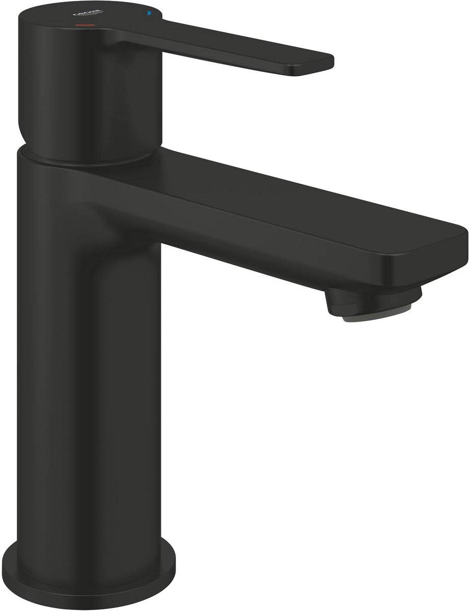 Grohe lineare xs-size wastafelmengkraan – push-open waste – ecojoy – fastfixation plus – matte black-0
