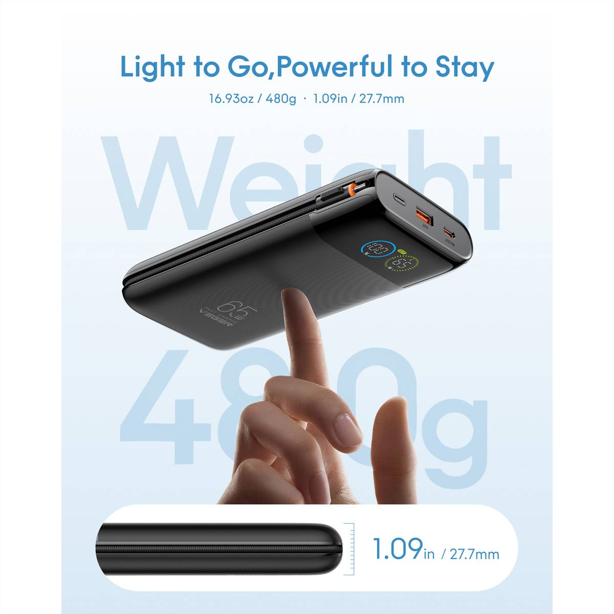 Veger Powerbank W3019S 27000mah Black-3
