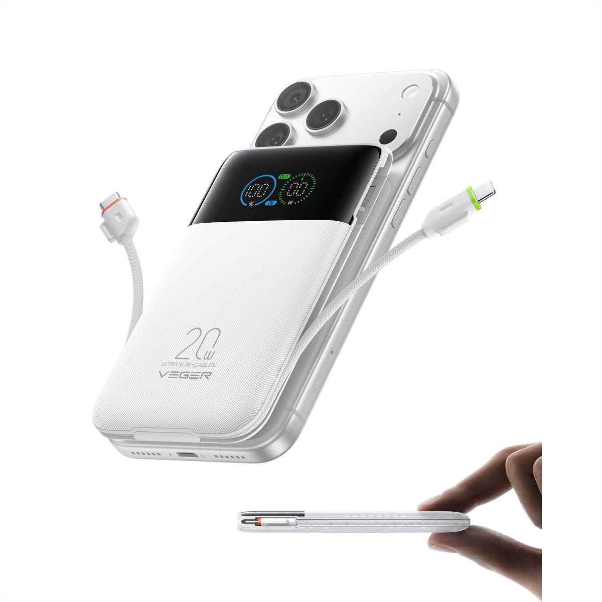 Veger Powerbank W1211A 10000mah White-5