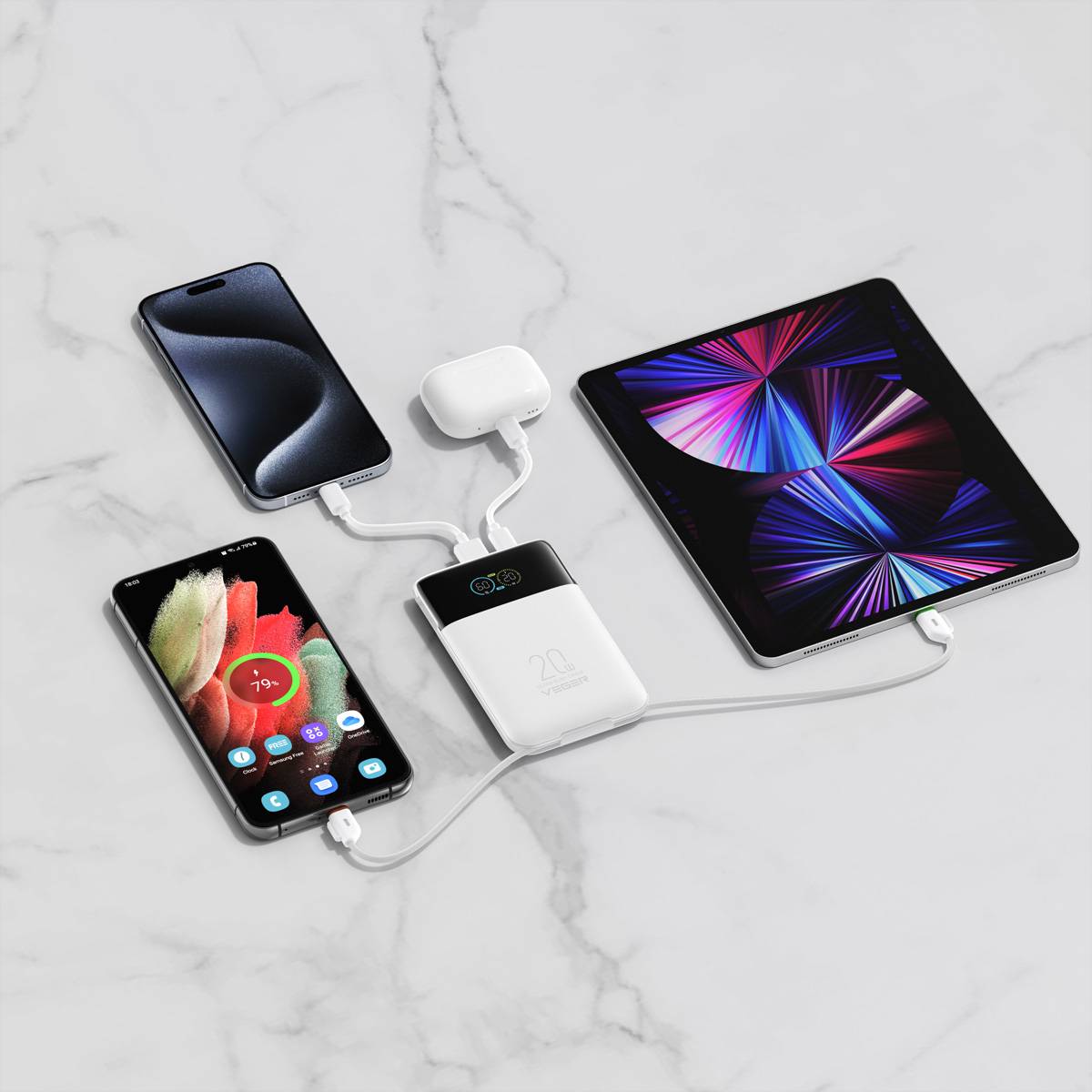 Veger Powerbank W1211A 10000mah White-3