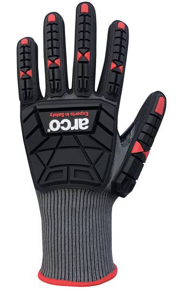 Arco Cut E 15G Impact Werkhandschoenen Zwart/Grijs – Klasse E – Microfoam Nitril – Touchscreen – EN 388 – Maat 9 (L)-1