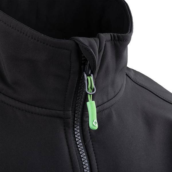 Arco Responsible Softshell Jas Heren Zwart– GRS Gerecycled Polyester – Winddicht – 3 Ritszakken – Maat 2XL-2