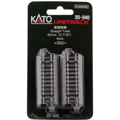 N Kato Unitrack 7078010 Rechte rails 62 mm   4 stuk(s)
