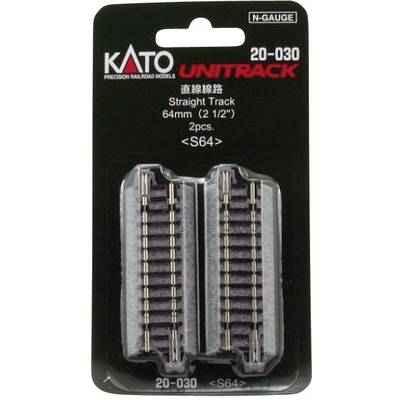 N Kato Unitrack 7078005 Rechte rails 64 mm   2 stuk(s)