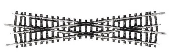 N Minitrix rails T14973 Kruising 129.8 mm 15 °  1 stuk(s)