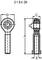 Technische tekening van een mechanisch onderdeel met afmetingen. Aanduidingen: D voor diameter, A, B, C, E voor hoogte/breedte. Nummer bovenaan: 216429.