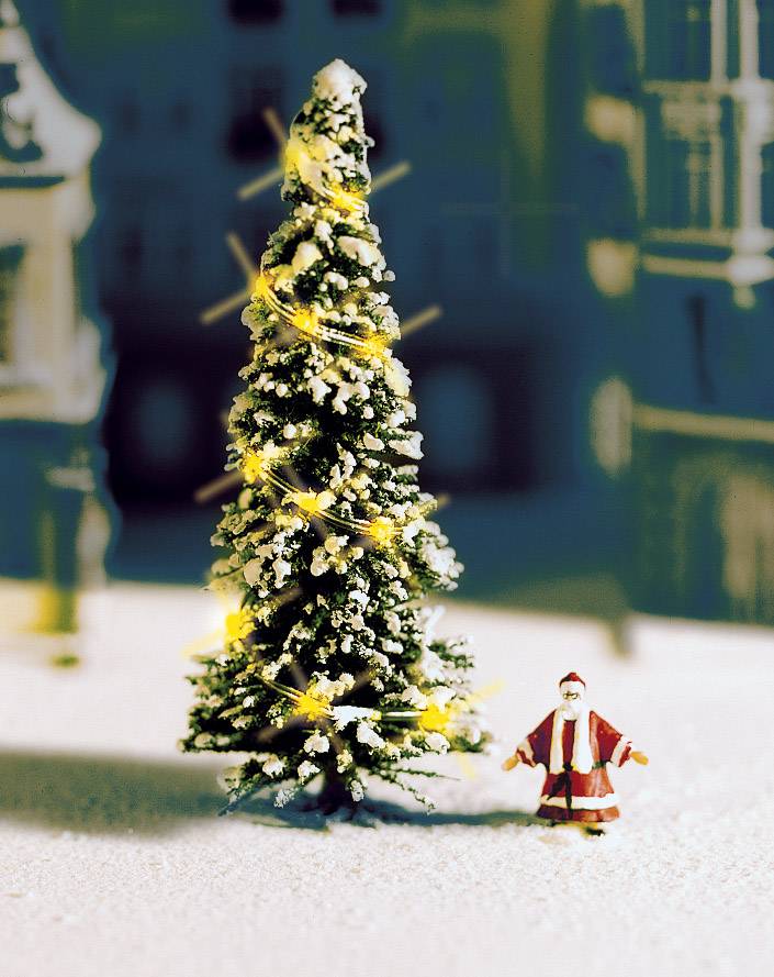 NOCH 33910 N witte, verlichte kerstboom met kerstman Hoogte:50 mm ... NOCH 33910 N witte, verlichte kerstboom met kerstman Hoogte:50 mm ...