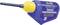 Lijm in blauwe fles met gele punt, merk 'Revell', opschrift: 'Vloeibare kunststoflijm, Liquid glue for plastics'.
