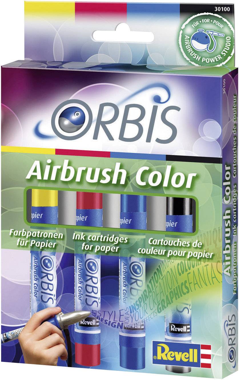 Geliefde knop zaad Orbis Airbrush Airbrush-verf voor Orbis Airbrush Power Studio Rood, Geel,  Blauw, Zwart 1 set(s) | Conrad.be