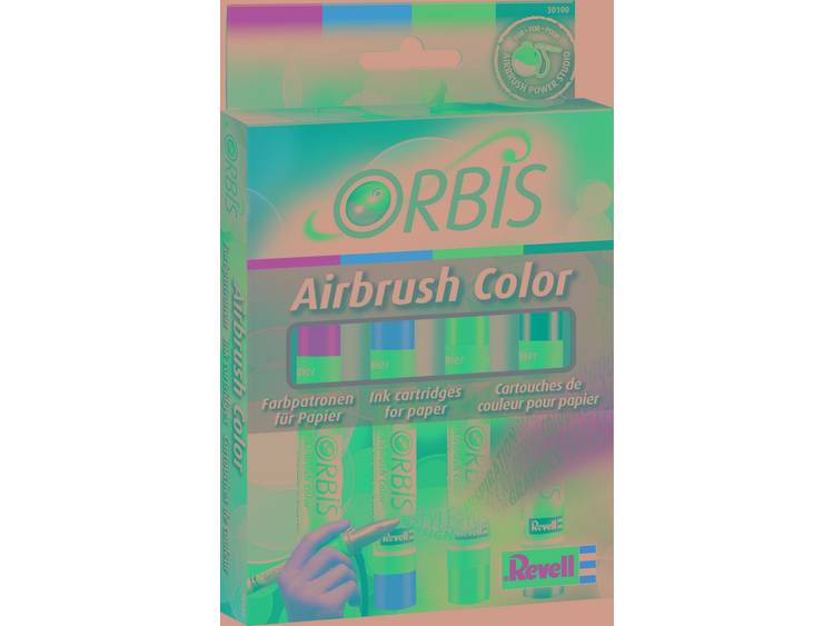 Orbis Airbrush-kleur voor Orbis Airbrush Power Studio Rood, Geel, Blauw, Zwart 1 set