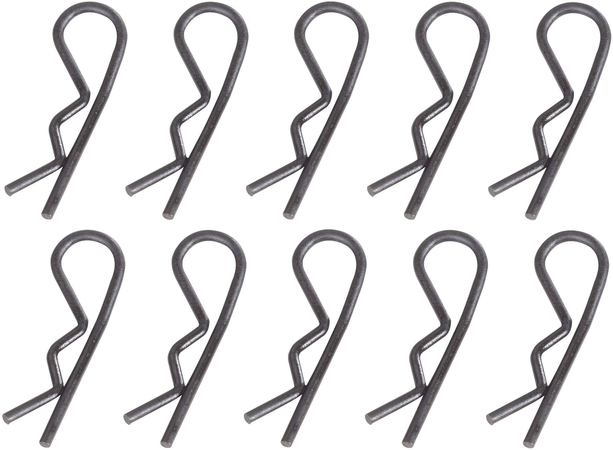 Reely 1:5 Bodyklemmen Zwart Lengte: 30 mm 10 stuk(s)