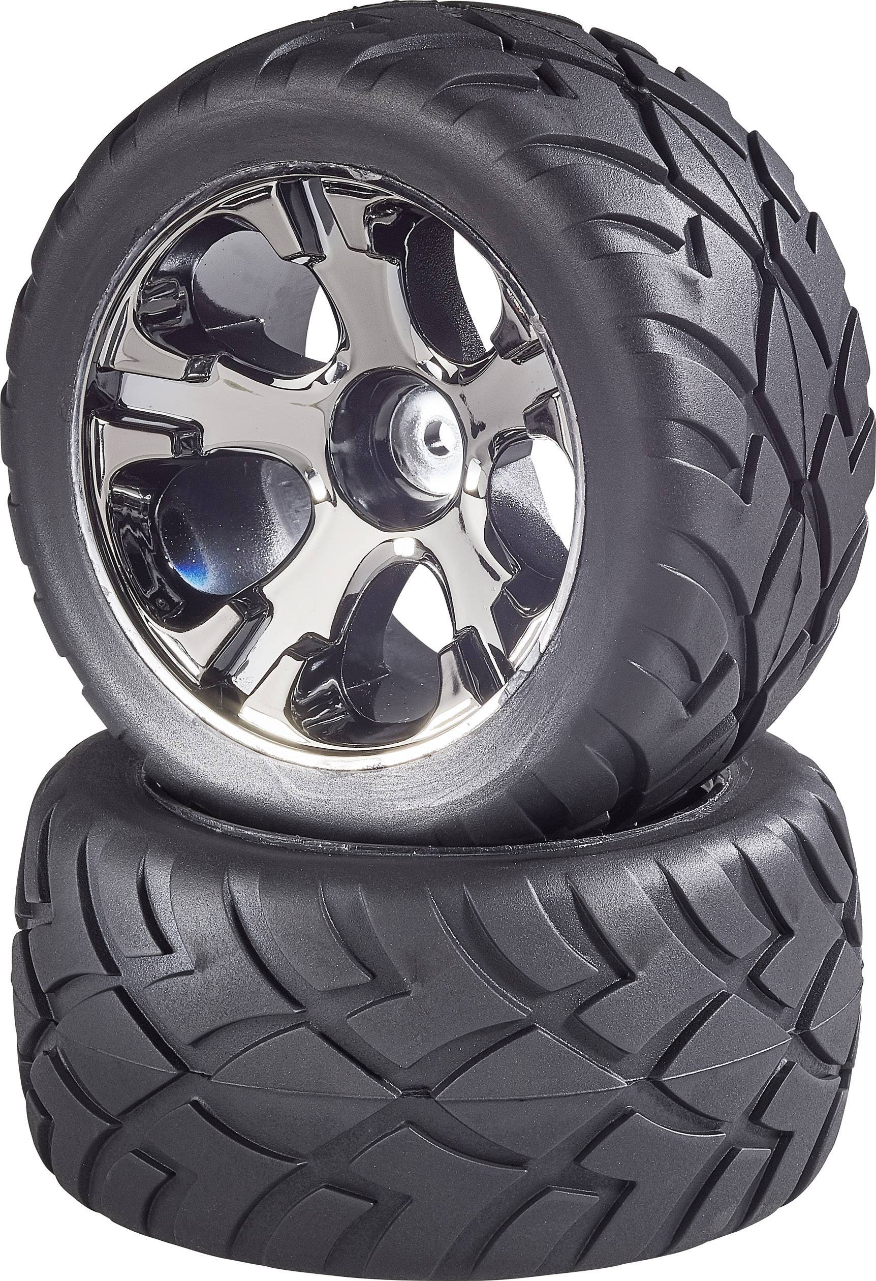 Reely 1:10 Truggy Complete wielen Street 5-spaaks Titaangrijs 2 stuk(s)
