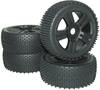 Reely 1:8 Buggy Complete wielen Spike 5-spaaks Zwart 4 stuk(s)