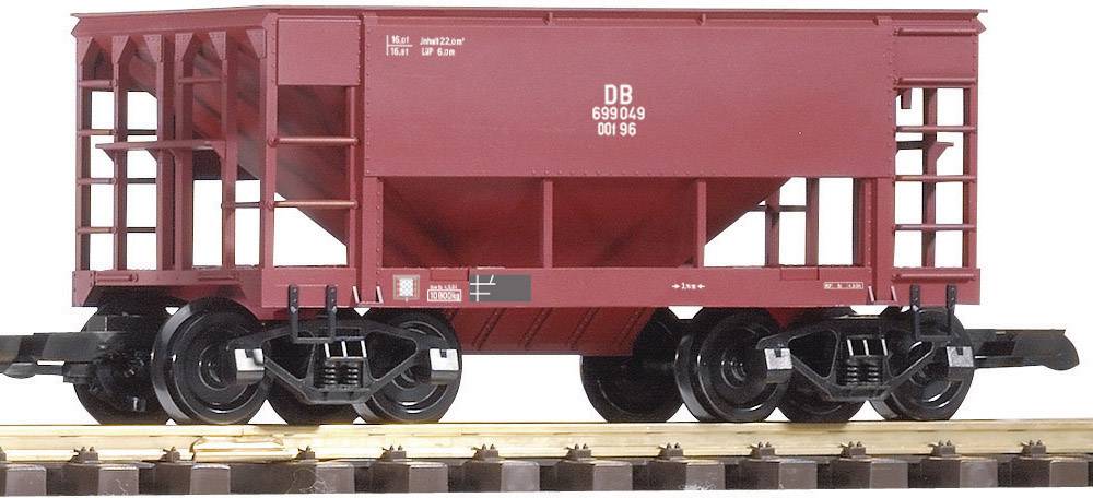 Een rode goederenwagon van Deutsche Bahn staat op de rails. Het wagonnummer is 690049 001 96. Het betreft een open stortgoederenwagon.