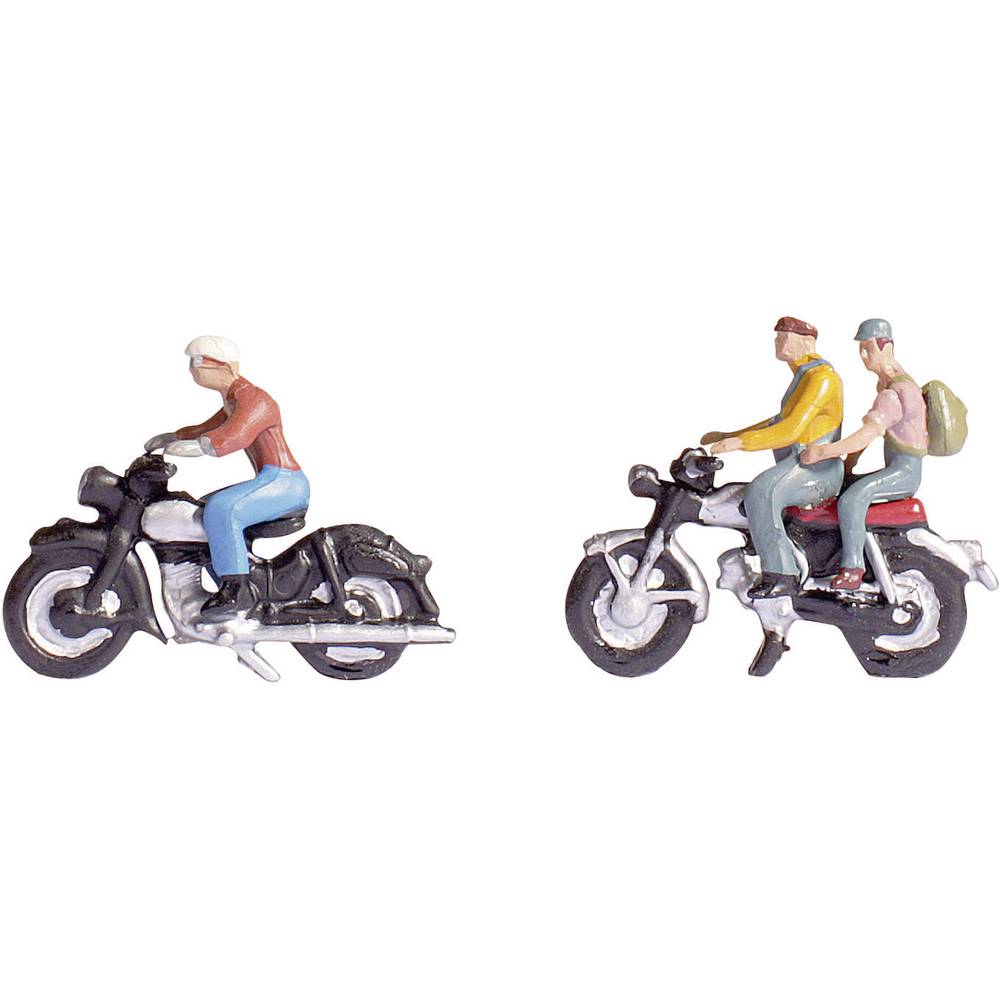 Motorradfahrer 3 Figuren Mit 2 Motorr�Dern
