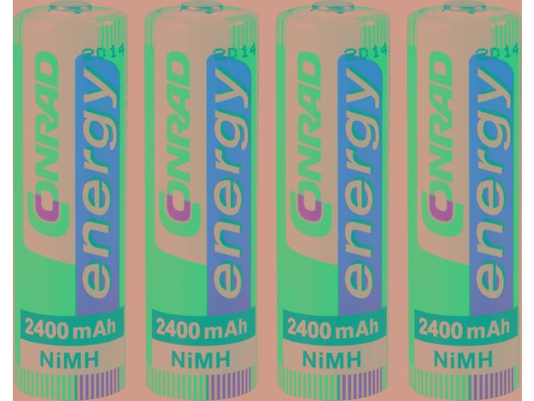 Conrad energy HR06 AA oplaadbare batterij (penlite) NiMH 1.2 V 2400 mAh 4 stuks