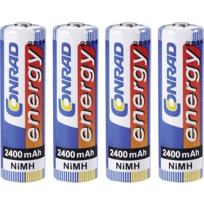Conrad energy HR06 Oplaadbare AA batterij (penlite) NiMH 2400 mAh 1.2 V 4 stuk(s)
