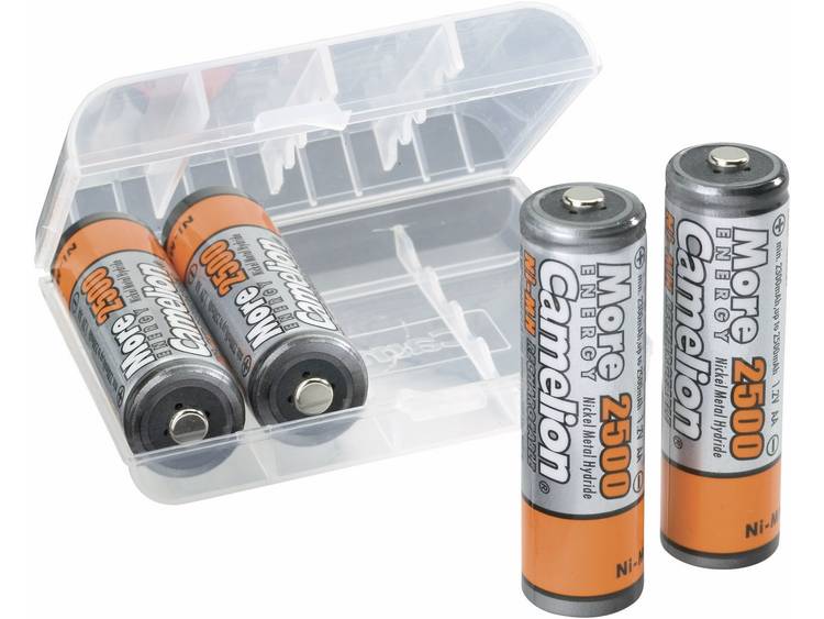 Camelion HR06 met box AA oplaadbare batterij (penlite) NiMH 1.2 V 2500 mAh 4 stuks